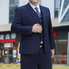 GROOMXLUXE Plus Size Terno Masculino Para Casal de Negócios Terno Jaqueta Casaco 2024 Preto Clássico Moda Traje de Grandes Dimensões 4XL-10XL - loja online