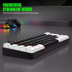 RGB Backlight Wired Mini Teclado Gaming, Ultra Compacto, Impermeável, Pequeno Compacto, 61 Teclas, Fit para PC, Mac Gamers, 60% na internet