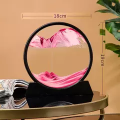 Imagem do 3D ampulheta areia movediça arte imagem, vidro redondo, mar profundo, sandscape artesanato, fluindo pintura, escritório, decoração de casa presente, novo