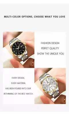 Imagem do POEDAGAR Mulheres Relógios De Luxo Moda Senhoras Relógio De Quartzo Impermeável Data Luminosa Mancha Inoxidável Relógio De Pulso Namorada Presente