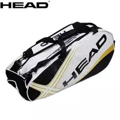 Saco De Raquetes De Tênis De Cabeça, Mochila De Grande Capacidade, Badminton Gymbag, Saco De Raquete De Squash com Sapatos Separados, 3-6 Peças na internet