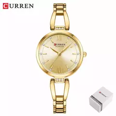 Curren-relógio de pulso feminino 9092, luxo, elegante, pulseira de aço inoxidável, pulseira, feminino, moda, para meninas - loja online