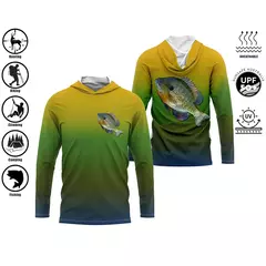 UPF 50 + proteção Uv Tops de secagem rápida, camisa de pesca com capuz respirável fina para uso ao ar livre, manga longa, camisa de impressão de desempenho - comprar online