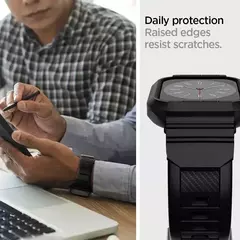 Armadura robusta Pro projetada para Apple Watch Ultra 2 capa de borracha com pulseira série 9/8/SE2/7/6/SE/5/4 45 mm/44 mm 41 mm 40 mm - loja online