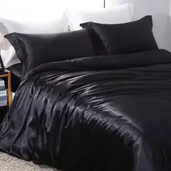 Luxo Satin Bedding Set Capa de edredão com fronha Estilo Europeu King Queen Size Confortável Bed Set Covers Folha de linho - Wolf Magazine