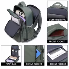 Imagem do Mochila Laptop para Homens e Mulheres, Mochila Impermeável de Lazer de Viagem, Bolsa para Computador com Compartimento de Sapato 15";;VERDADEIRO;;"910hei,15 polegadas