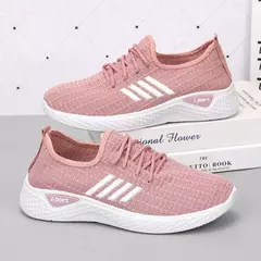 Novos calçados esportivos leves femininos, calçados esportivos para adultos, sapatos de malha respirável, sola macia confortável, sapatos únicos casuais - loja online