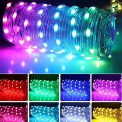 Smart RGB LED String Lights, Bluetooth, Fairy Lights, Festão, Árvore de Natal, Casamento, Decoração do jardim ao ar livre, Ano Novo L, 5 m, 10 m, 20m - loja online