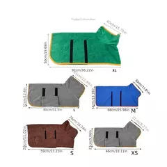 Novo roupão de banho absorvente para animais de estimação, toalha de banho de secagem rápida para cães grandes e pequenos, roupão absorvente limpo, produtos para animais de estimação - comprar online