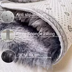 Tapete cinzento para sala de estar tapete de pelúcia cama quarto piso tapetes macios anti-deslizamento decoração da casa tapetes de veludo macio cobertor do quarto dos miúdos - Wolf Magazine