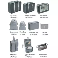 Travel Organizer Storage Bags Set, Mala de Embalagem Cubos, Casos Portáteis, Bagagem, Roupas, Bolsa Arrumada, Dobrável, 7 Pcs, 8 Pcs, 9 Pcs, 10 Pcs - loja online