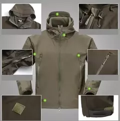 Jaquetas de caminhada de lã camuflada para homens, blusão masculino, roupas táticas, outono, 2024 - loja online