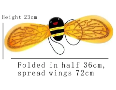 4 peça amarelo abelha cosplay traje halloween meninas abelha antena bandana asas varinha mágica engraçado vestido de fadas adereços conjunto - comprar online