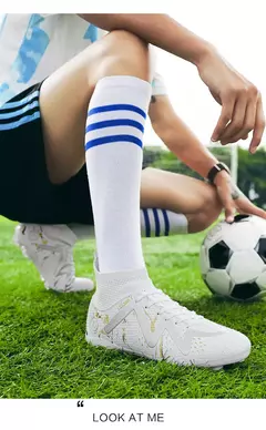 Botas de futebol antiderrapantes ao ar livre, Sapatos de treinamento masculinos, Sapatos esportivos rápidos originais - comprar online
