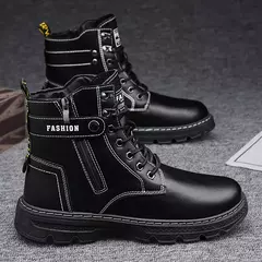 Botas masculinas personalizadas para motocicletas, sapatos casuais de trabalho, tendência britânica, novo - comprar online