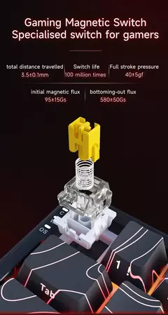 Ajazz ak680 max interruptor magnético com fio teclado mecânico troca quente 8k taxa de pesquisa rgb personalizado jogos keybaord pc e-sports