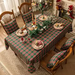 Toalha de mesa quadriculada temática do Natal, adequado para festas banquetes e restaurantes, decoração da cozinha - comprar online
