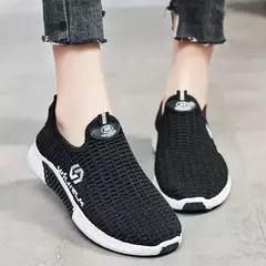 Tênis casual de malha respirável feminino, tênis de fundo macio, tênis de coco na moda, verão, novo - Wolf Magazine