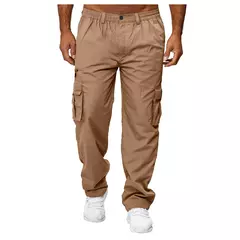 Calças de carga multi bolsos para homens, moletom casual, calças táticas militares, jogger baggy, tática - comprar online