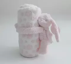 Conjunto De Animais De Pelúcia, Presente Do Bebê Recém-nascido, Cobertor De Sono De Segurança, Coelhinho Rosa, 6 Estilos, 30x30, 2 Pcs - loja online