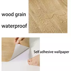 Adesivos de PVC de grão de madeira Papel de parede autoadesivo impermeável Papéis de parede para armário, mesa, móveis, decoração de casa - Wolf Magazine