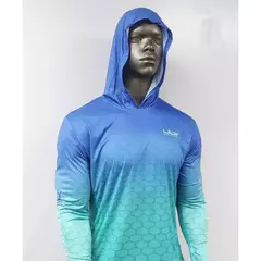 Manga Longa dos homens Proteção UV Crewneck Camisa, Tops De Pesca, Roupas Esportivas, Camisa Estampada, Estampa Humana - Wolf Magazine