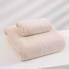 Conjunto de três peças de toalha de banho de abacaxi, toalha de rosto doméstica, espessada e aumentada, secagem rápida, algodão - comprar online