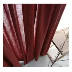 Cortina semi-sombreada lisa para varanda, Linho de algodão moderno, Tule puro, Sala de estar personalizada, Decoração de fios - loja online