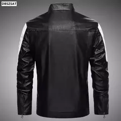 Jaqueta de couro PU masculina, jaqueta de motociclista preta, jaqueta de beisebol, moda casual, bombardeiro masculino, plus size, 7XL, novo, 2023 - loja online