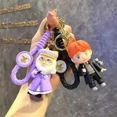 Imagem do Harry potter chaveiro encantos figura mágico pvc estéreo pingente boneca saco pingente decoração carro chaveiro surpresa presentes de férias