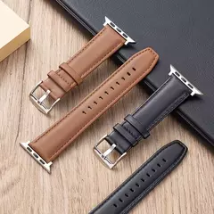 Faixa de relógio de couro para apple pulseira de relógio 49mm 44mm 45mm 42mm 38mm 40mm 41mm mulher homem pulseira iwatch série 8 7 6 5 4 3 se banda