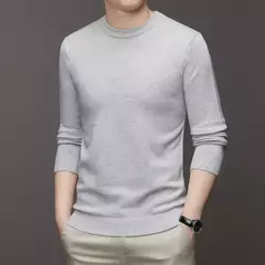 Suéter de manga comprida com gola alta masculino, top macio, quente e confortável com base, cor sólida, 7 cores na internet