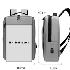Impermeável Nylon Laptop Mochila para Homens, Mala De Viagem, Carregamento USB, Mochilas Escola De Computador, 15.6";;VERDADEIRO;;"black na internet