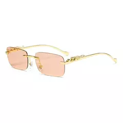 Óculos de sol sem aro vintage Leopard Head para homens e mulheres, óculos sem moldura, tons retangulares, nova moda - comprar online