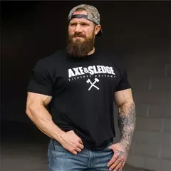 Algodão masculino solto camiseta de grandes dimensões, camiseta de ginástica masculina, streetwear de corrida, roupas fitness, moda esportiva verão, novo - loja online