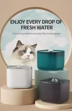 Fonte de água para gatos 3l, filtro de recirculação automática, grande capacidade, bebedor de água para gatos, usb, elétrico, mudo, dispensador de água para gatos - Wolf Magazine