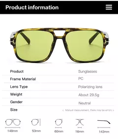 Óculos de sol piloto retrô para homens e mulheres, quadrados, pontes duplas, armação extragrande, tons, UV400, tendências, moda, atacado, novo - comprar online