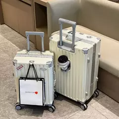 Mala de viagem com suporte para copos, bagagem rolante, estojo do trole, roda universal, bagagem de mão, saco de embarque, novo - comprar online