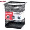 MOTINO-Porta Lápis para Mesa de Escritório, Malha De Metal, Quadrado, Pote De Caneta Redonda, Caso Do Copo, Recipiente, Organizador, Durável, 1Pc