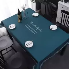 Toalha de mesa retangular nórdica anti-incrustante, tecido impermeável e à prova de óleo, mesa de café moderna do agregado familiar - loja online