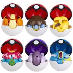 Sobre pokemon anime figura charizard pikachu gyados bolso monstro figura pokeball ação deformação brinquedo modelo crianças presente