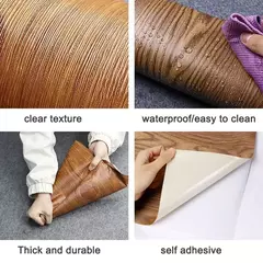 Imagem do Papel de parede autoadesivo impermeável do PVC, preto grosso, puro, removível, papel matte do contato, parede, bancada, armário, prateleira