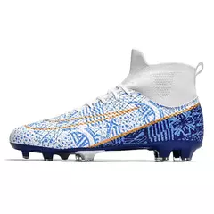 Botas de futebol masculinas longas, grama artificial, tênis de futsal, esportes ao ar livre, crianças, tênis de futebol para meninos, original, sociedade - comprar online