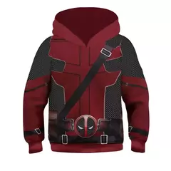 Meninos meninas deadpool wolverine cosplay traje super-herói impressão 3d pulôver hoodies jaqueta camisolas para festa de halloween