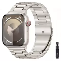 Bracelete de Aço Inoxidável para Apple Watch, Pulseira de Luxo, Série 6, 5, 4, 3, 2, SE, 44mm, 42mm, 40mm, 45mm, 41mm, ultra 2, 49mm - loja online