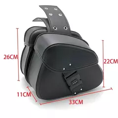 Alforjes para motocicleta com bloqueio de senha, bolsa lateral para armazenamento de ferramentas universais para harley kawasaki suzuki yamaha cruiser bobber - comprar online