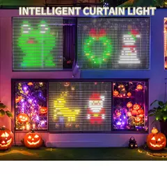 Inteligente Curtain String Lights com Bluetooth App Control, Fada de Natal Luz, guirlanda, Picture Display, Party Decor, DIY, WS2812B, 400 LEDs - Wolf Magazine