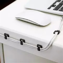 Auto-adesivo Cabo Holder Clip, USB Organizer, Mesa Titular Cabo, Cord Winder, Clips Fio, Acessórios de escritório, 18PCs