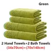 Conjunto de toalhas de fibra de bambu bordadas para adultos, alta qualidade, cor sólida, super absorvente, toalhas de banho para casa e toalhas de mão