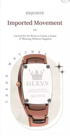 Imagem do OLEVS-Relógio de aço inoxidável impermeável para mulheres, relógios luxuosos de ouro para senhoras, moda criativa, relógio de pulso elegante